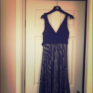 Black and silver asymmetrical dress